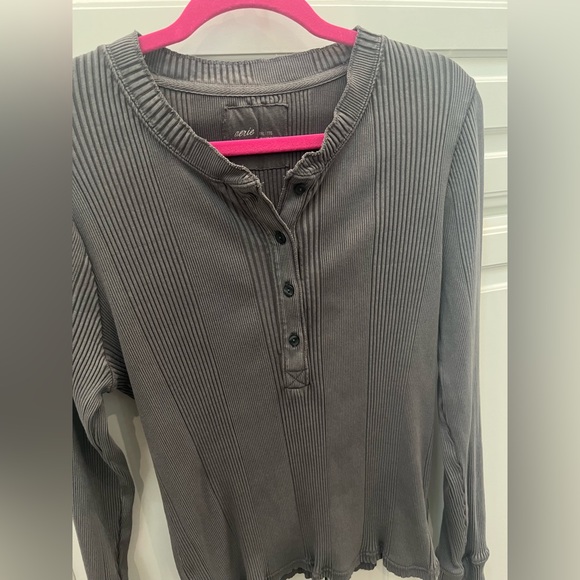 AERIE Grey Ribbed Thermal - Picture 2 of 5